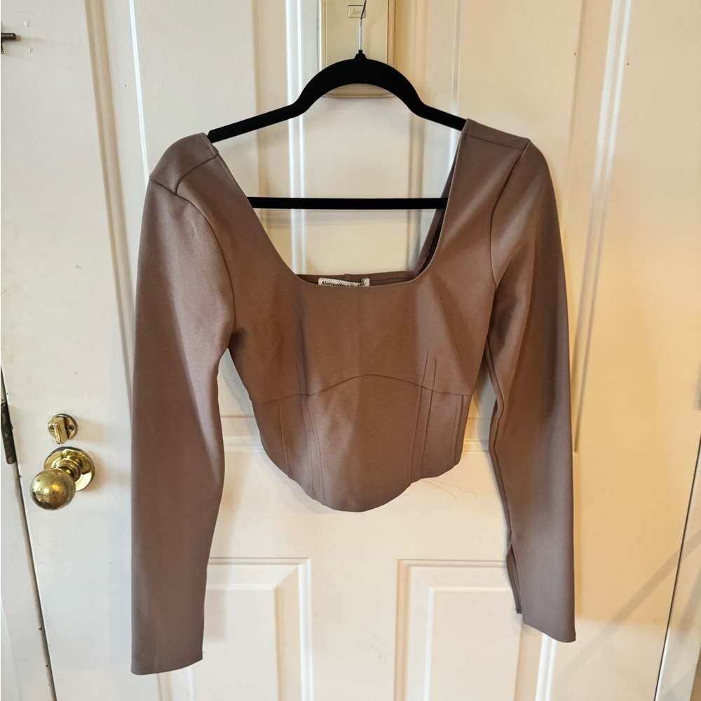 NWT Abercrombie Tan Corset top